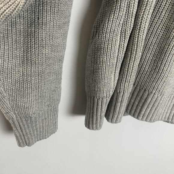 French Connection Women's Embellished Pearl Crewneck Pullover Sweater Gray Large - Picture 11 of 16